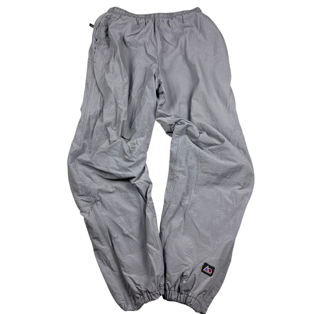 Vintage Outersport Nylon Track Pants Grey Windbreaker Joggers Mens Large L 90s